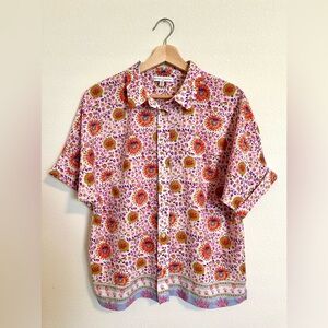 Maison d’Amelie: Short Sleeve Button Down Top